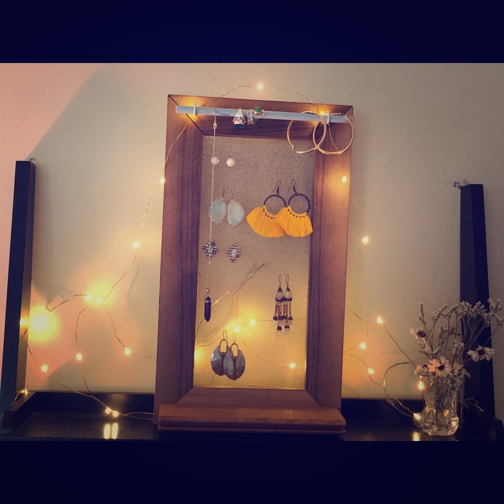 Antique shabby chic earring frame